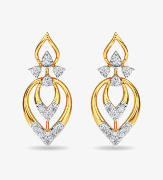 Beautiful Diamond Stud Eulla Earring Rose Gold